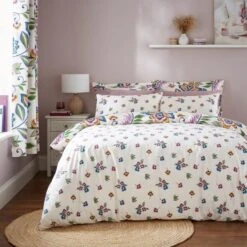 Lucinda Floral Pink Duvet Cover And Pillowcase Set -Bedding Store 30903853 alt02
