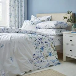 Nola Leaf Green Polycotton Flat Sheet -Bedding Store 30904182 alt02