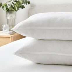 Hotel Pack Of 2 Luxury Cotton Anti Allergy Front Sleeper Pillows