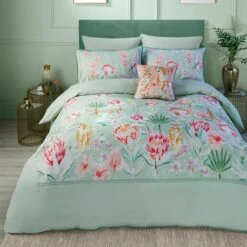 Soiree Tropical Leopard 200 Thread Count Duvet Cover And Pillowcase Set -Bedding Store 30916056 alt07