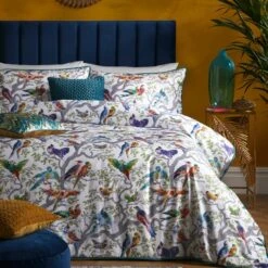 Laurence Llewelyn-Bowen Birdity 200 Thread Count Cotton Duvet Cover And Pillowcase Set -Bedding Store 30916391 alt06