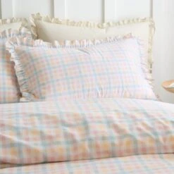 Mila Gingham 100% Cotton Duvet Cover And Pillowcase Set -Bedding Store 30927943 alt01