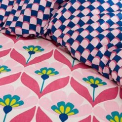 Tallie Retro Cotton Duvet Cover & Pillowcase Set -Bedding Store 30928538 alt06