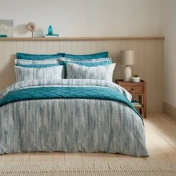 Oceana Jaquard 100% Cotton Duvet Cover And Pillowcase Set -Bedding Store 30928575 alt07