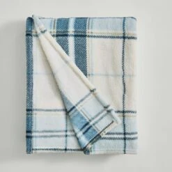 Printed Check Fleece Throw -Bedding Store 30928609 alt02
