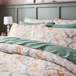 Imi Tulip Floral 144 Thread Count Cotton Duvet Cover & Pillowcase Set -Bedding Store 30929273 alt04