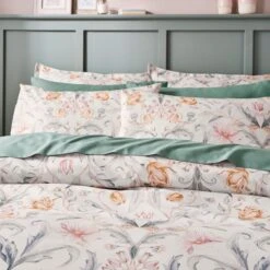 Imi Tulip Floral 144 Thread Count Cotton Duvet Cover & Pillowcase Set -Bedding Store 30929321 alt05