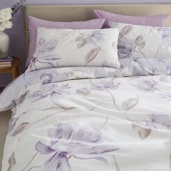 Lois Floral 144 Thread Count Reversible Duvet Cover & Pillowcase Set -Bedding Store 30929328 alt02