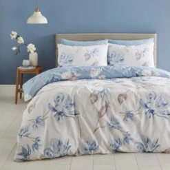 Lois Floral 144 Thread Count Reversible Duvet Cover & Pillowcase Set -Bedding Store 30929333