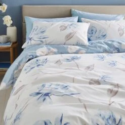 Lois Floral 144 Thread Count Reversible Duvet Cover & Pillowcase Set -Bedding Store 30929333 alt07