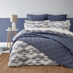 Kai Geo Polycotton Duvet Cover And Pillowcase Set