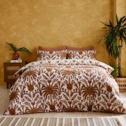 Palma Tropics 100% Cotton Duvet Cover And Pillowcase Set 40 Palma Tropics 100% Cotton Duvet Cover And Pillowcase Set -Bedding Store 30930162