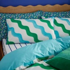 Sophie Robinson Hazy Wave 100% Cotton Duvet Cover & Pillowcase Set -Bedding Store 30930200 alt01