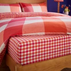 Sophie Robinson Mini Picnic Plaid 100% Cotton Fitted Sheet -Bedding Store 30930258