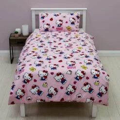 Hello Kitty Heartheld Pillowcase & Duvet Cover Set 9 Hello Kitty Heartheld Pillowcase & Duvet Cover Set -Bedding Store 30931044 alt02