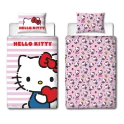 Hello Kitty Heartheld Pillowcase & Duvet Cover Set 11 Hello Kitty Heartheld Pillowcase & Duvet Cover Set -Bedding Store 30931044 alt07