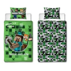 Minecraft Block Check Single Duvet Cover And Pillowcase Set -Bedding Store 30931054 alt05
