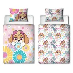 Paw Patrol Flowers Toddler Duvet Cover And Pillowcase Set -Bedding Store 30931102 alt07