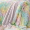 Catherine Lansfield Rainbow Cuddly Throw 130cm X 170cm -Bedding Store 30931943