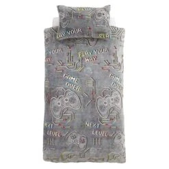 Catherine Lansfield Game Over Fleece Duvet Cover And Pillowcase Set 19 Catherine Lansfield Game Over Fleece Duvet Cover And Pillowcase Set -Bedding Store 30932016 alt07
