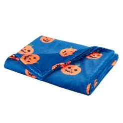 Catherine Lansfield Halloween Pumpkins Throw 130cm X 170cm -Bedding Store 30933492 alt03