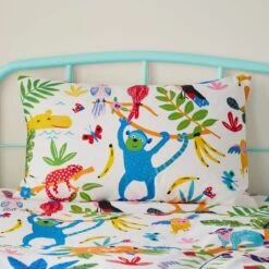 Bright Animals 100% Cotton Reversible Duvet Cover And Pillowcase Set -Bedding Store 30937268 alt01