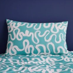 Aqua Doodle Reversible Duvet Cover And Pillowcase Set 26 Aqua Doodle Reversible Duvet Cover And Pillowcase Set -Bedding Store 30937763 alt03