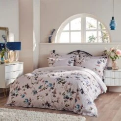 Holly Willoughby Exotic Blossom 100% Cotton Duvet Cover And Pillowcase Set -Bedding Store 30939002