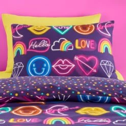 Neon Reversible Duvet Cover And Pillowcase Set -Bedding Store 30945348 alt01