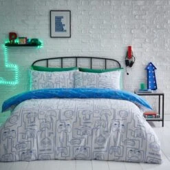 Gamer Reversible Duvet Cover And Pillowcase Set 12 Gamer Reversible Duvet Cover And Pillowcase Set -Bedding Store 30945421 alt02