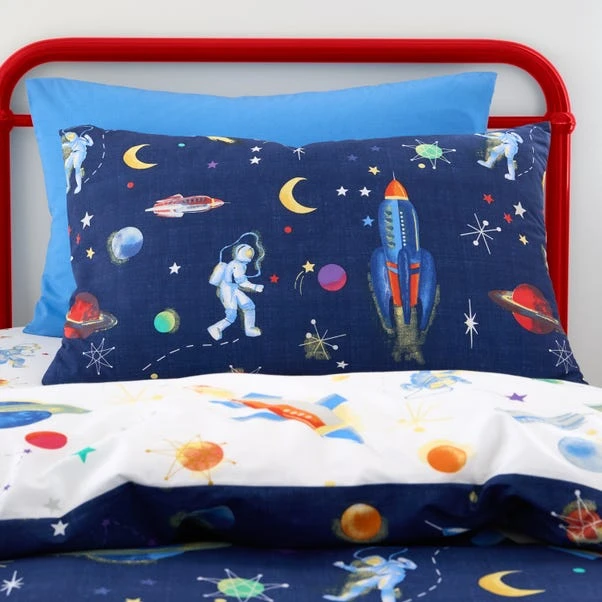 Space 100% Cotton Reversible Duvet Cover And Pillowcase Set 9 Space 100% Cotton Reversible Duvet Cover And Pillowcase Set - Image 8