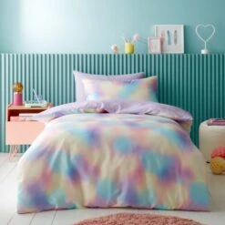 Iridescent Satin Reversible Duvet Cover And Pillowcase Set -Bedding Store 30945427