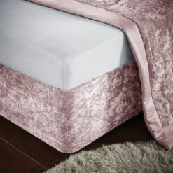 Catherine Lansfield Crushed Velvet Divan Base Bed Wrap -Bedding Store 30956806 alt01