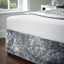Catherine Lansfield Crushed Velvet Divan Base Bed Wrap -Bedding Store 30956817 alt02