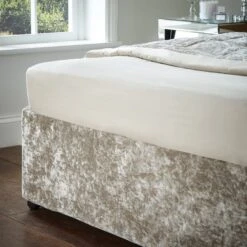 Catherine Lansfield Crushed Velvet Divan Base Bed Wrap -Bedding Store 30956820 alt02