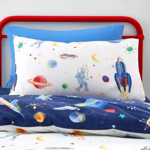 Space 100% Cotton Reversible Duvet Cover And Pillowcase Set 5 Space 100% Cotton Reversible Duvet Cover And Pillowcase Set - Image 4
