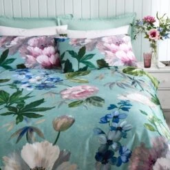 Amiri Blooms 180 Thread Count Cotton Sateen Duvet Cover & Pillowcase Set -Bedding Store 30957853 alt02