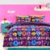 Neon Reversible Duvet Cover And Pillowcase Set