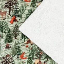 Lodge Wood Sherpa Throw 130cm X 150cm -Bedding Store 30959058 alt04