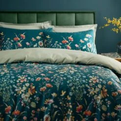 Watercoloured Floral Duvet Cover & Pillowcase Set -Bedding Store 30960888 alt02