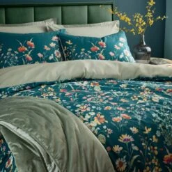 Watercoloured Floral Duvet Cover & Pillowcase Set -Bedding Store 30960888 alt03