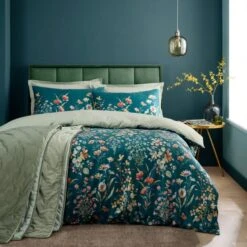 Watercoloured Floral Duvet Cover & Pillowcase Set -Bedding Store 30961013 alt08