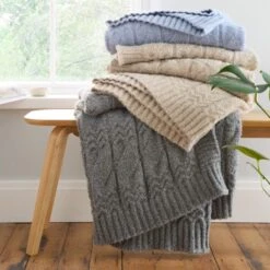 Bianca Cosy Soft Cable Knit Throw 130cm X 170cm -Bedding Store 30962965 alt08