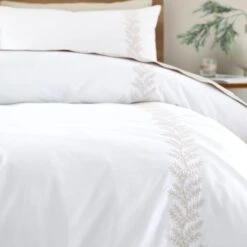 Bianca Embroidery Leaf Duvet Cover And Pillowcase Set -Bedding Store 30962999 alt05