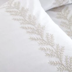 Bianca Embroidery Leaf Duvet Cover And Pillowcase Set -Bedding Store 30963001 alt04