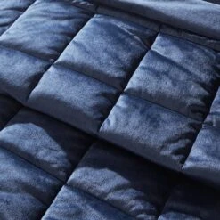 Catherine Lansfield Kingsley Matt Velvet Quilted Bedspread -Bedding Store 30963011 alt04