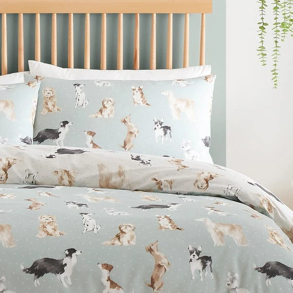Cute Dogs Polycotton Duvet Cover & Pillowcase Set 4 Cute Dogs Polycotton Duvet Cover & Pillowcase Set - Image 2