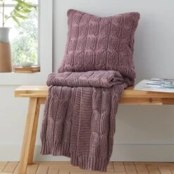 Chunky Marl Knit Throw 130cm X 170cm -Bedding Store 30966056 alt07