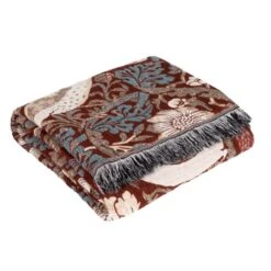 Morris & Co. Strawberry Thief Throw 130cm X 170cm 38 Morris & Co. Strawberry Thief Throw 130cm X 170cm -Bedding Store 30982165 alt03