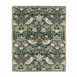 Morris & Co. Strawberry Thief Throw 130cm X 170cm 28 Morris & Co. Strawberry Thief Throw 130cm X 170cm -Bedding Store 30982323 alt07